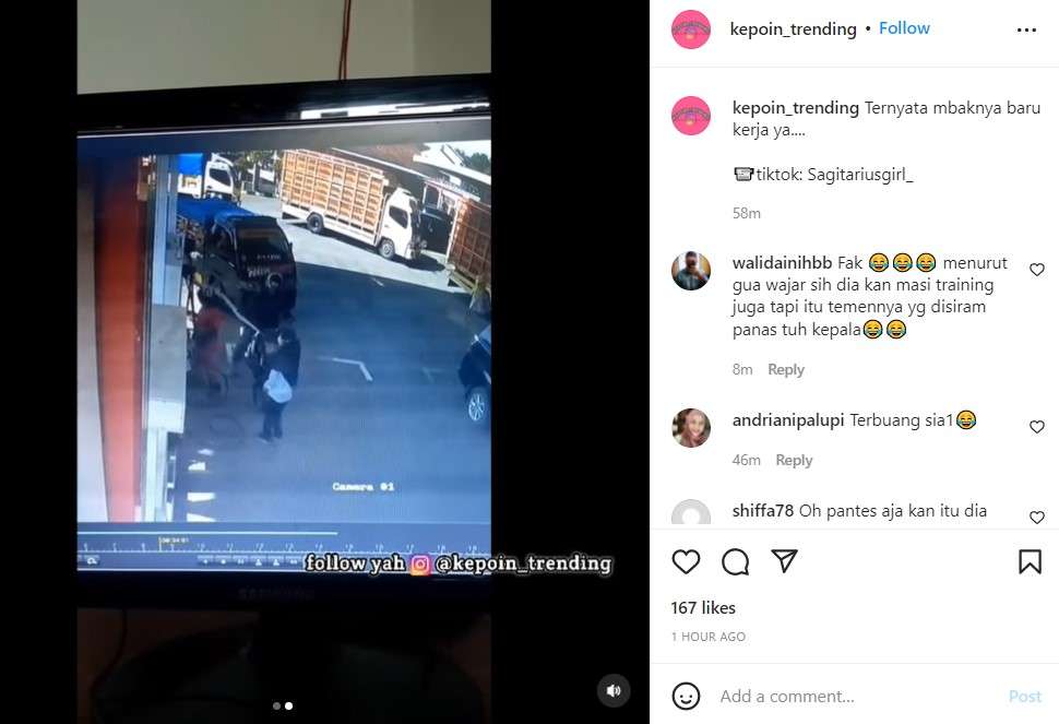 Petugas SBPU baru siram bensin teman di sebelahnya