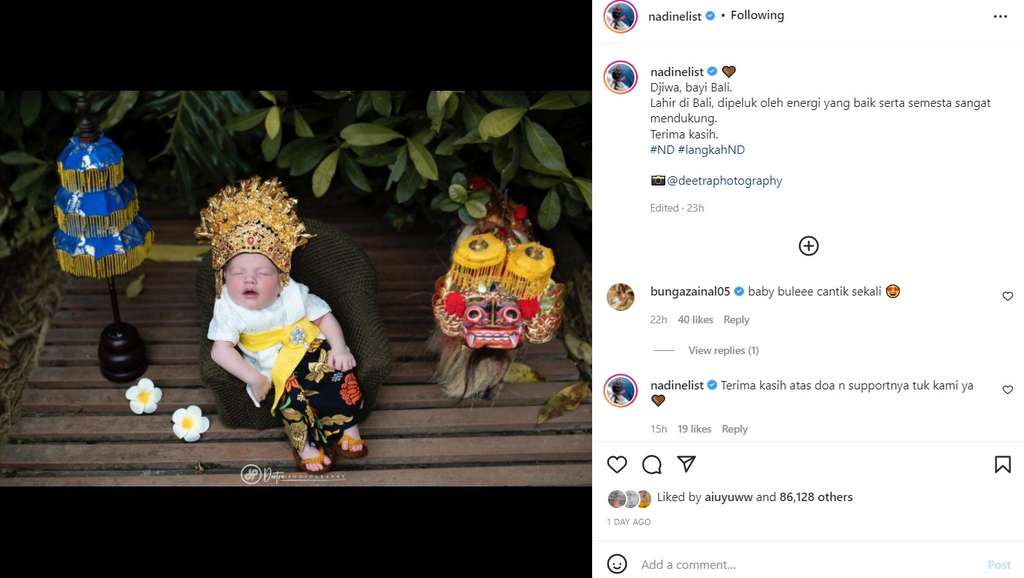 Unggahan Nadine Chandrawinata