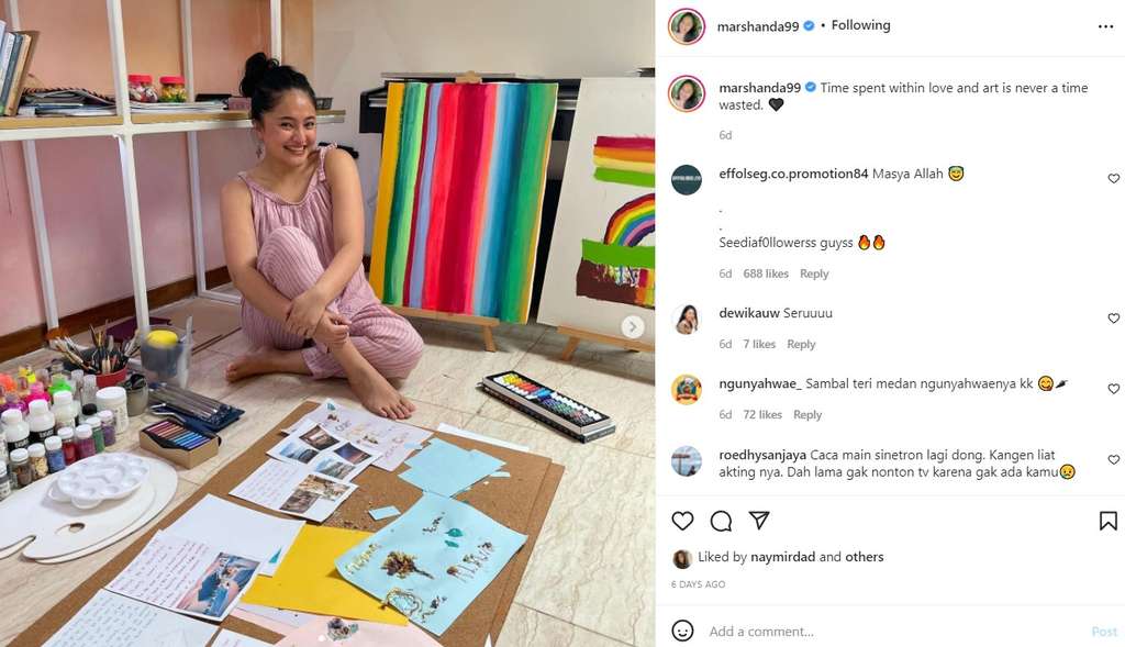 Marshanda perlihatkan hobi barunya