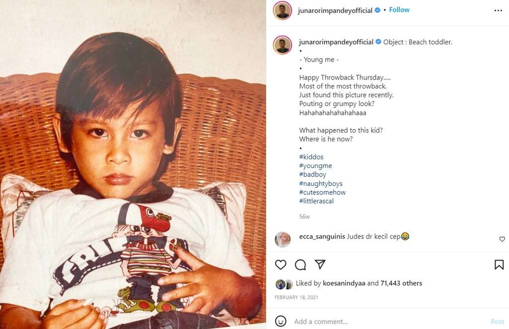 Potret Chef Juna kecil