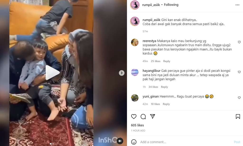 Doddy pangku dan cium Gala Sky