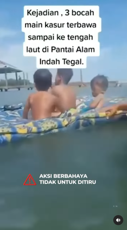 Tiga Bocah Terseret Arus Laut