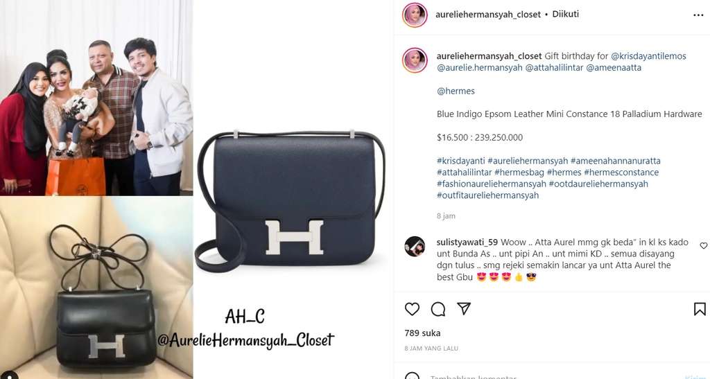 Kado Aurel untuk Krisdayanti Kado Aurel untuk Krisdayanti