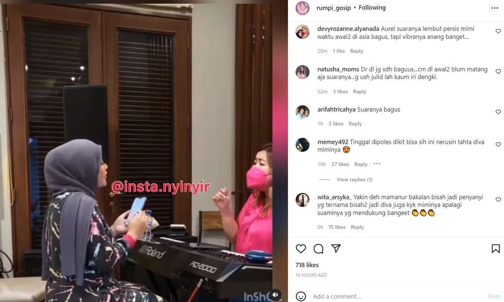 Aurel Hermansyah latihan vokal Aurel Hermansyah latihan vokal