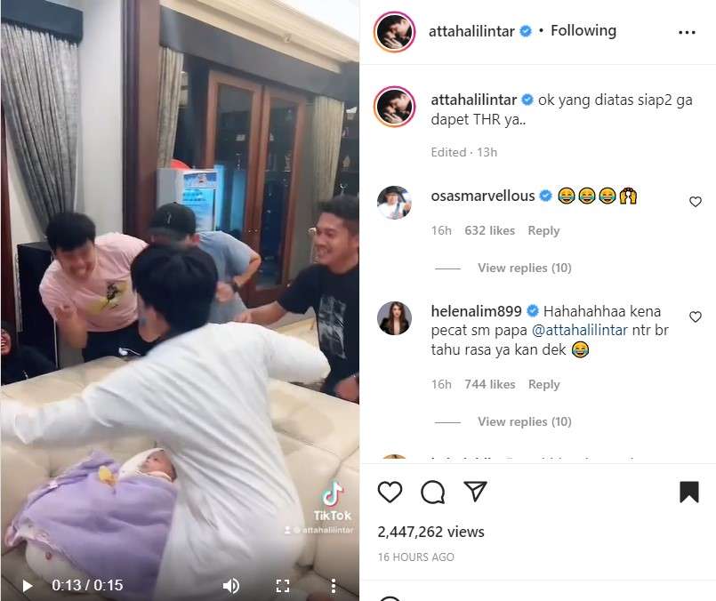 Atta Halilintar usir para karyawan yang usil ke Ameena