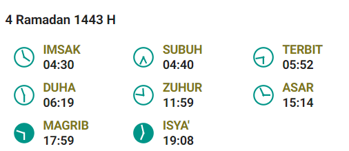 Jadwal Imsak Jakarta Rabu 6 April 2022