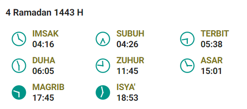 Jadwal Imsak Semarang Rabu 6 April 2022