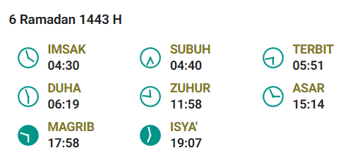 Jadwal Buka Puasa Jakarta