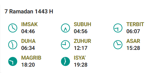 Jadwal Imsak Samarinda