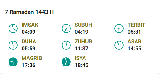 Jadwal Imsak Kediri