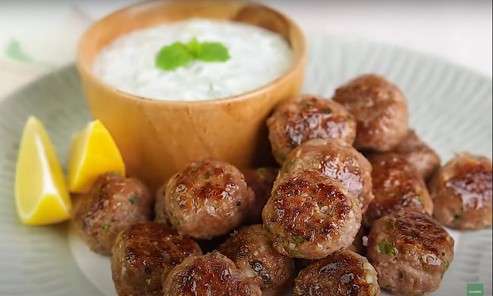 Beef Meatball with Tzatziki Sauce