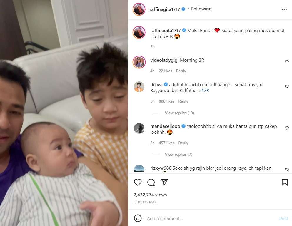 Unggahan Raffi Ahmad