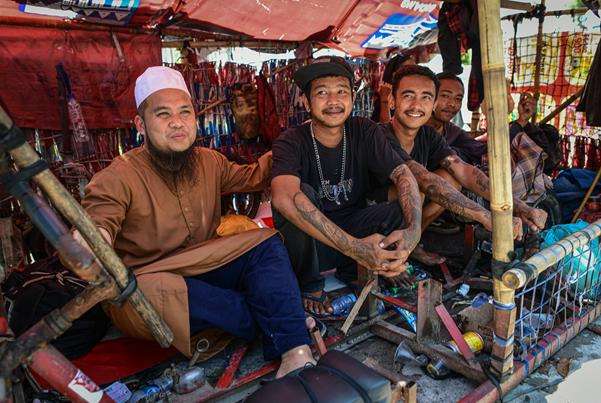 Ustaz Ebit Lew dari Malaysia kunjungi anak vespa di Pekanbaru, Riau, Indonesia.