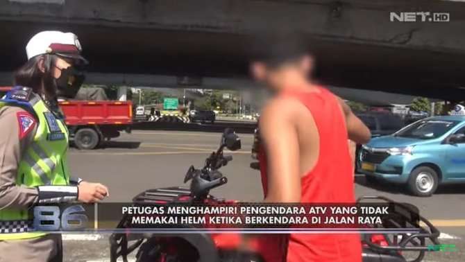pengendara atv ditilang