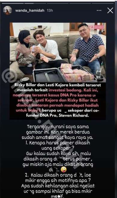 Unggahan Wanda Hamidah