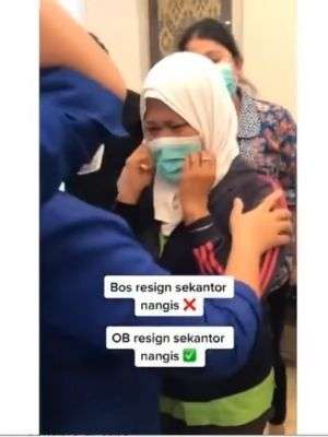 Momen OB resign ditangisi satu kantor