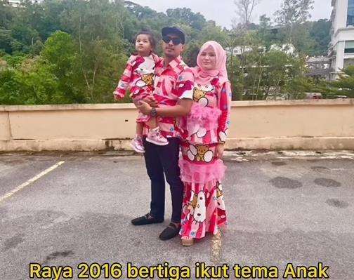 Viral satu keluarga pakai baju tema Hello Kitty tiap Lebaran.