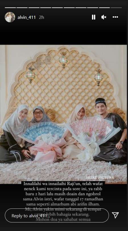 Alvin Faiz berduka