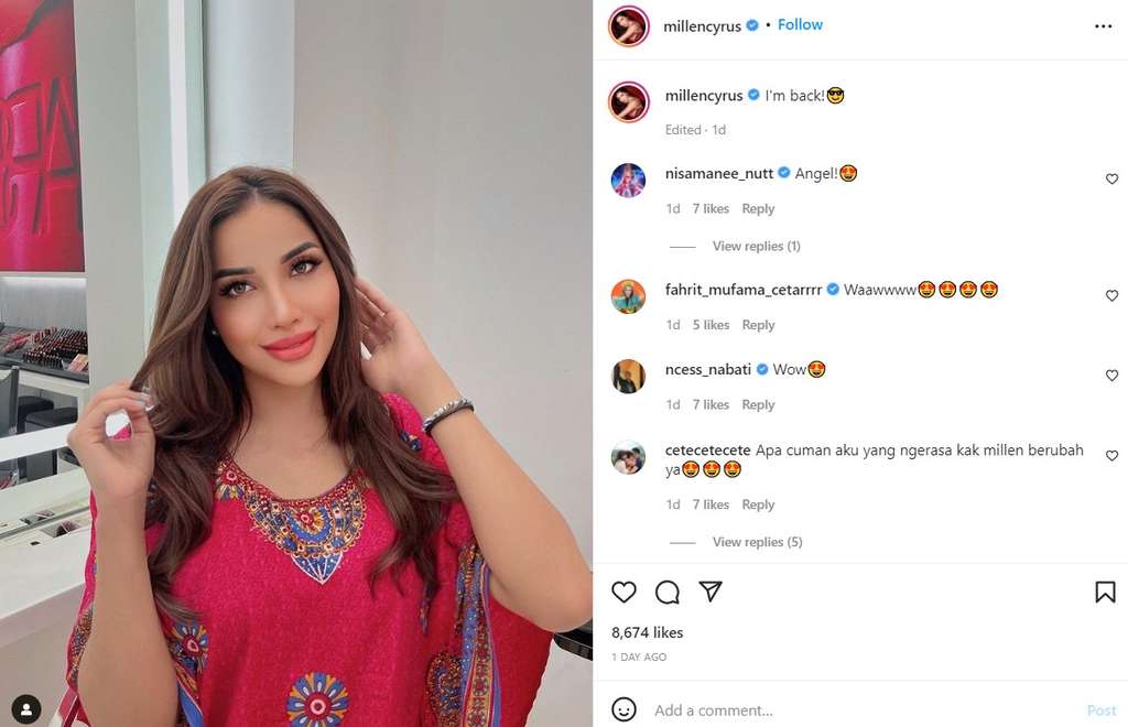 Penampilan baru Millen keponakan Ashanty