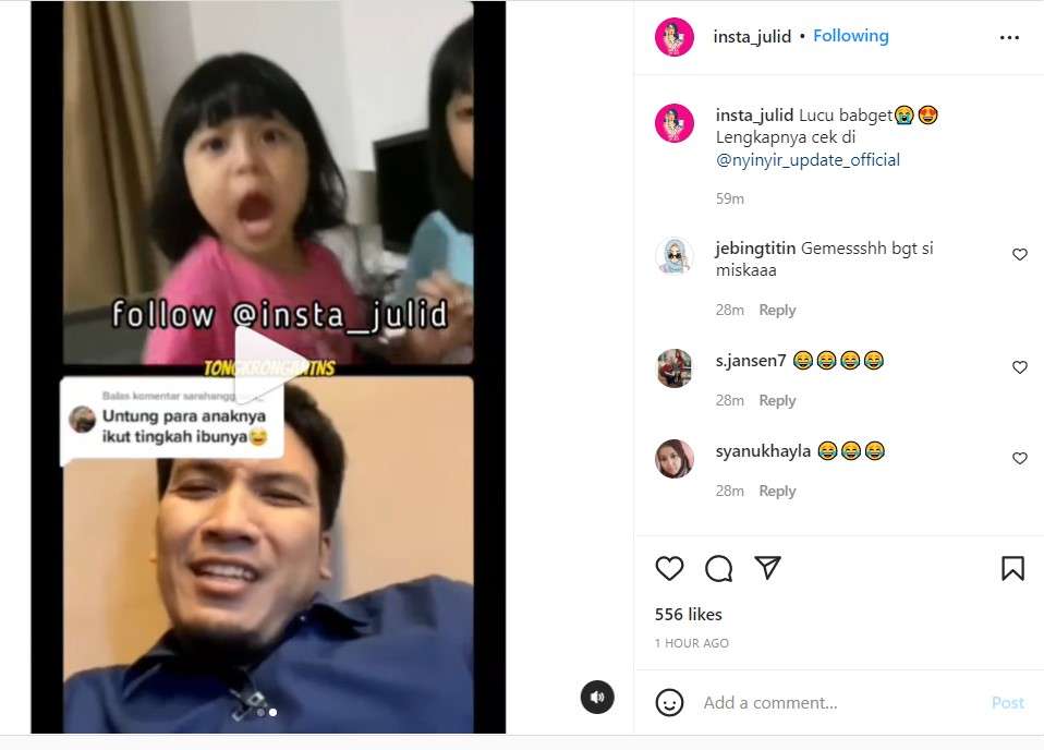 Pesan putri kedua ke Desta
