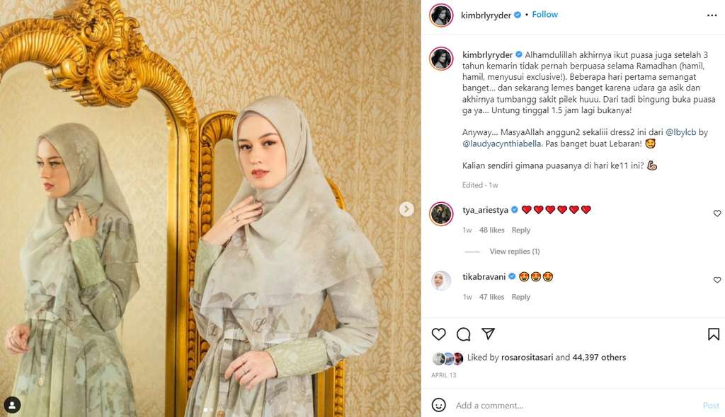 Penampilan Kimberly Ryder
