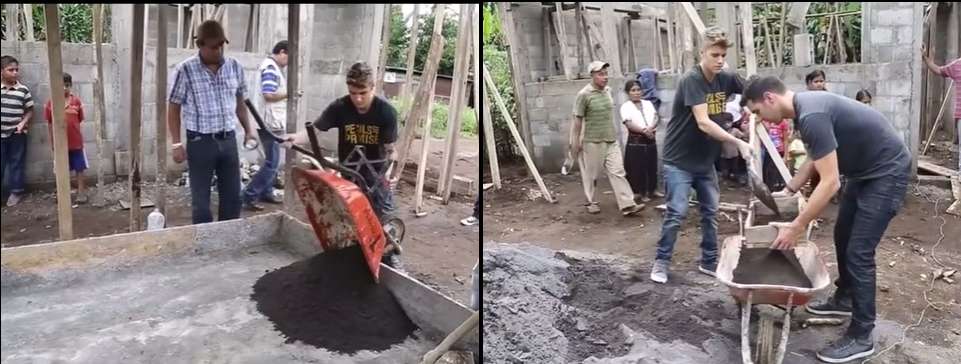 justin bieber jadi kuli bangunan