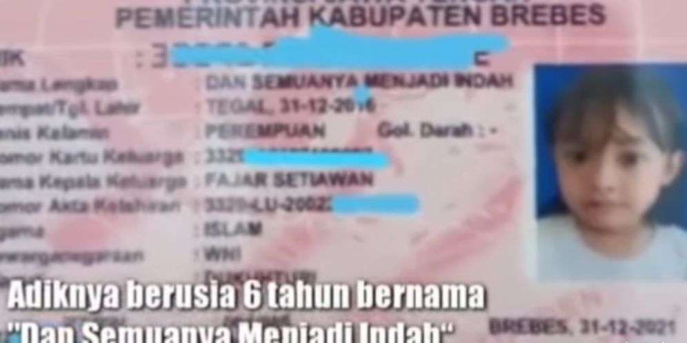 anak di Brebes punya nama unik