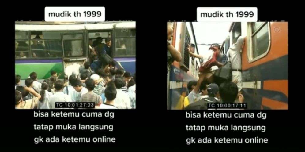 suasana mudik tahun 1999