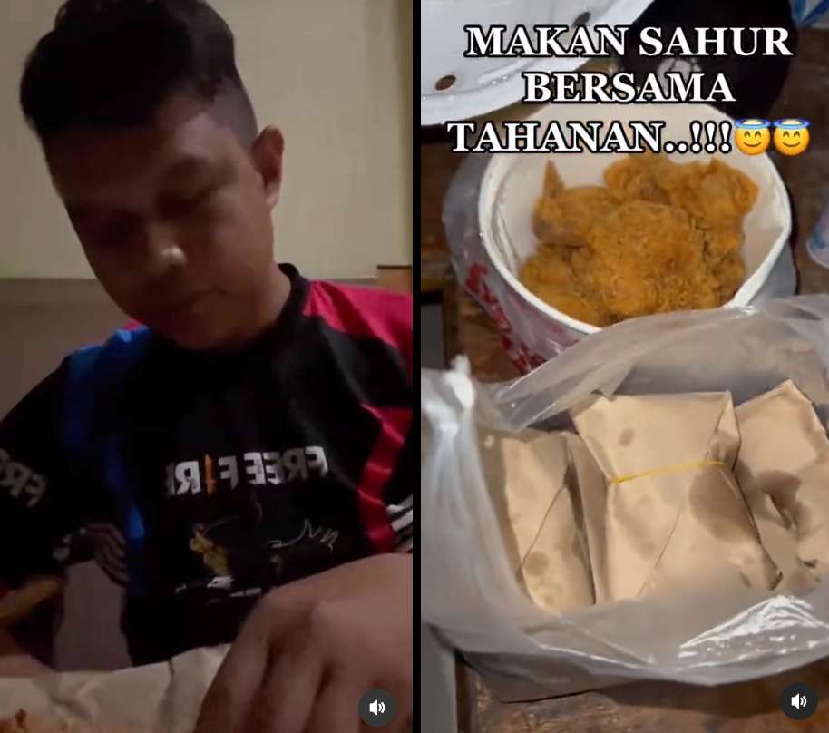 Polisi traktir makan sahur pakai gaji THR