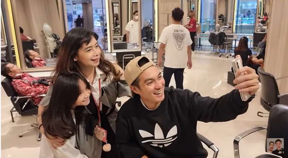 Baim Wong bersama mantan pacarnya