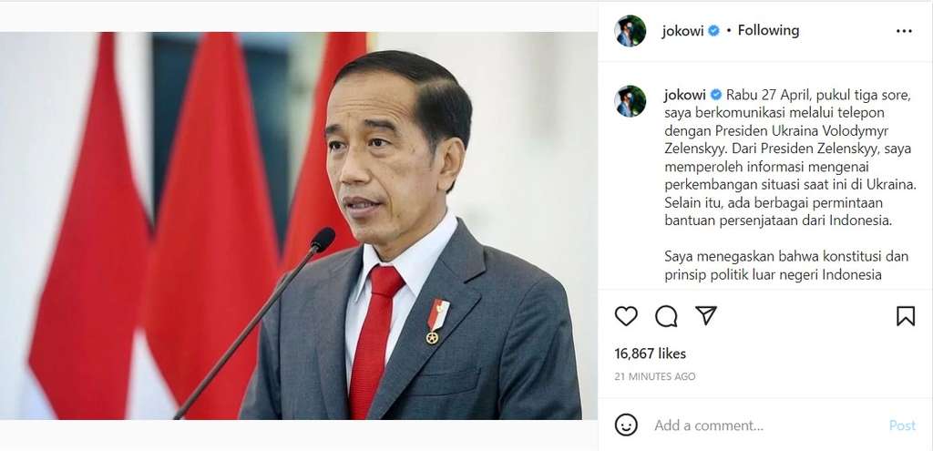 unggahan Jokowi unggahan Jokowi