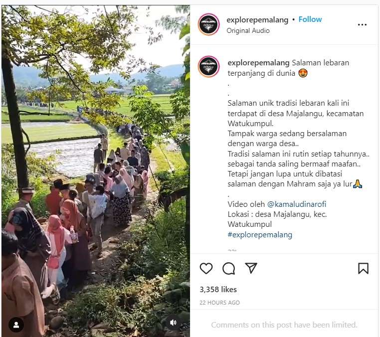 Viral video salam salaman lebaran Idul Fitri