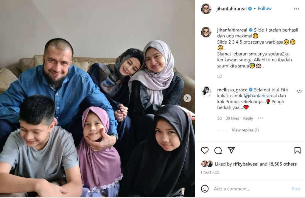 Unggahan Jihan Fahira