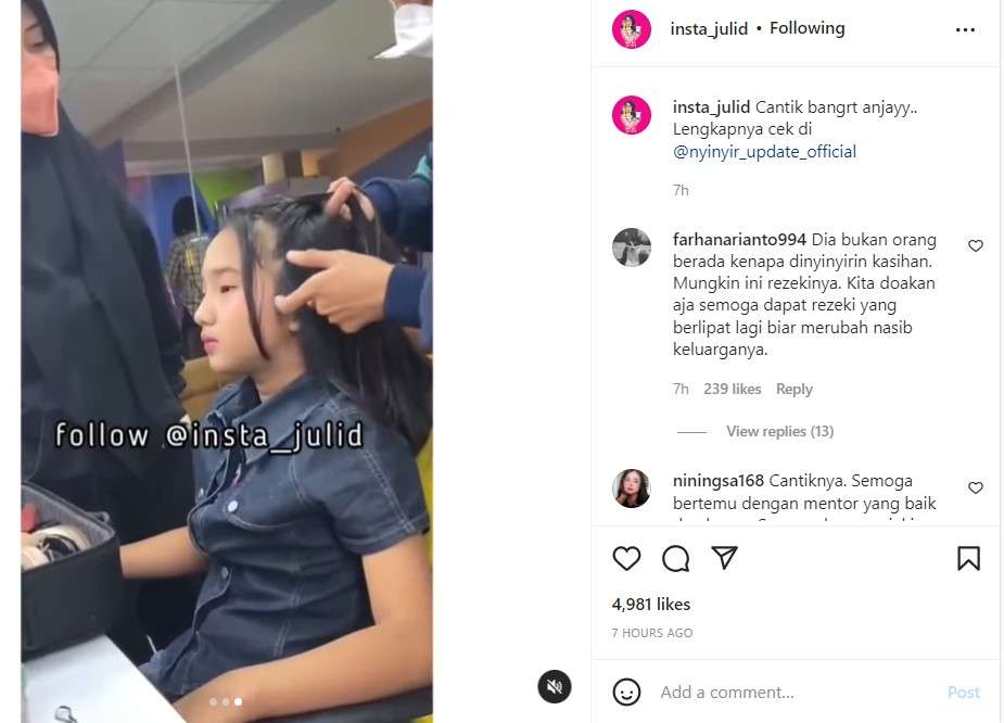 Pengamen cantik di acara TV