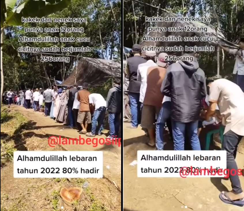 SALAMAN LEBARAN 256 ORANG ANGGOTA KELUARGA