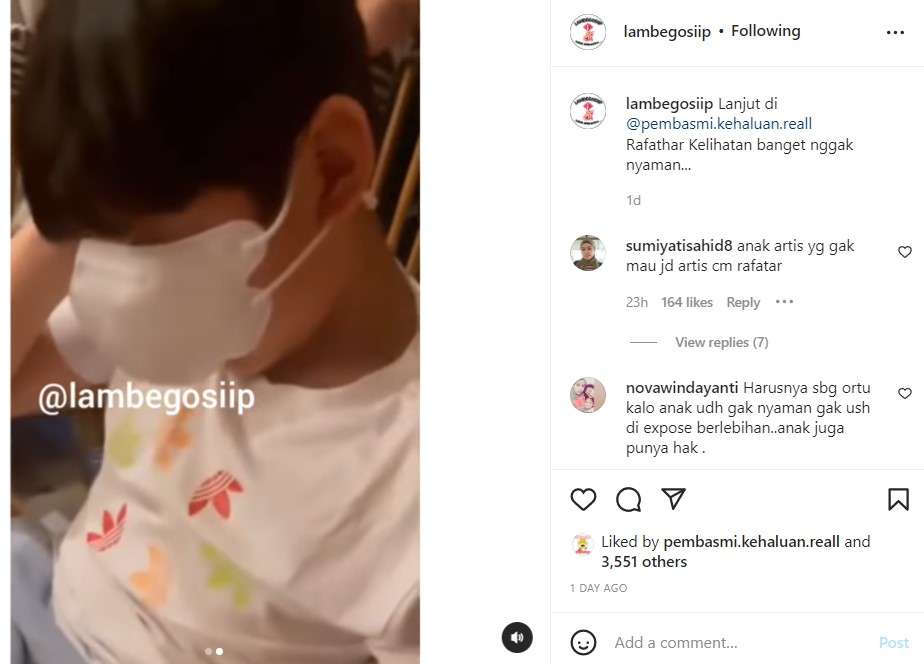 Unggahan Rafathar Malik Ahmad