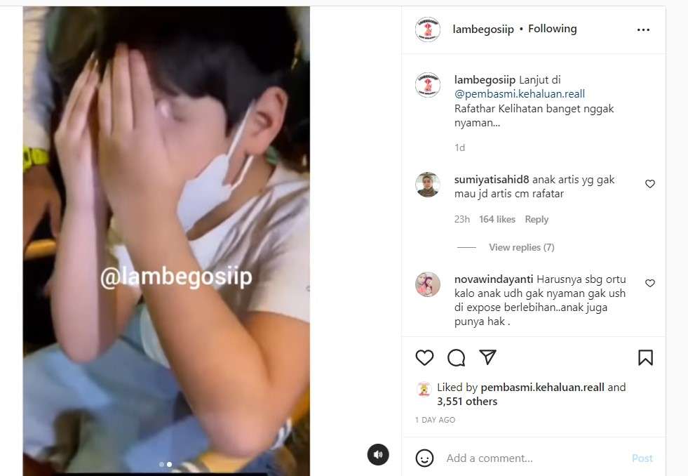 Unggahan Rafathar Malik Ahmad