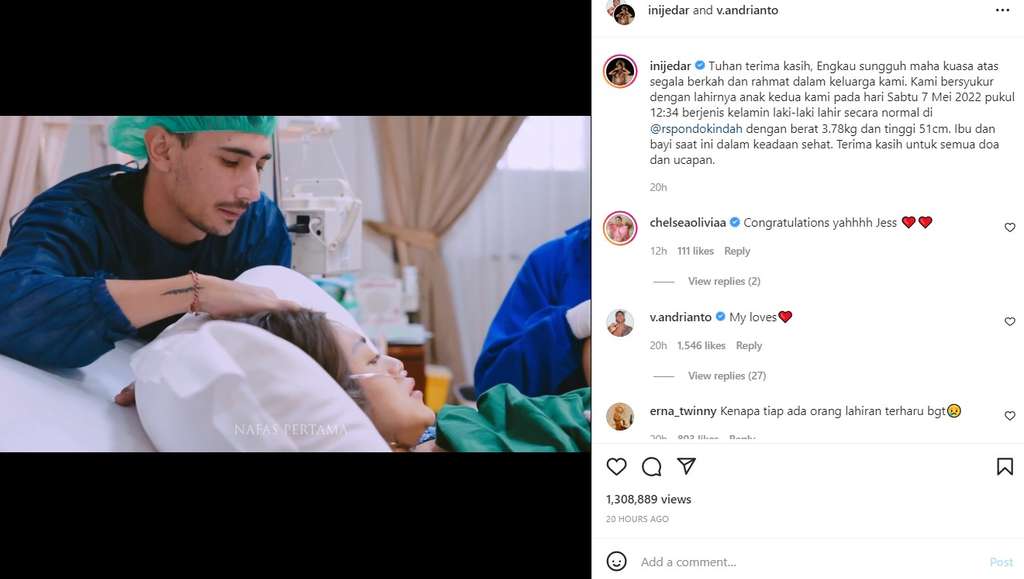 Detik-detik Jedar melahirkan