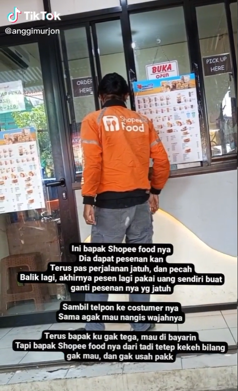 Driver ojol ganti pesanan pelanggan