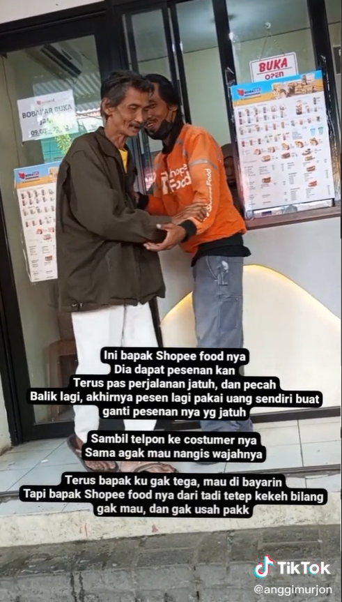 Driver ojol ganti pesanan pelanggan