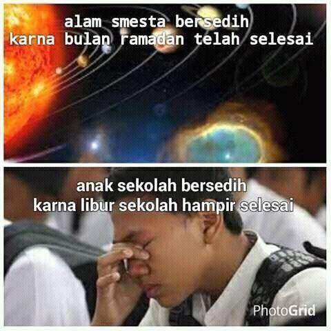 status kocak libur telah usai