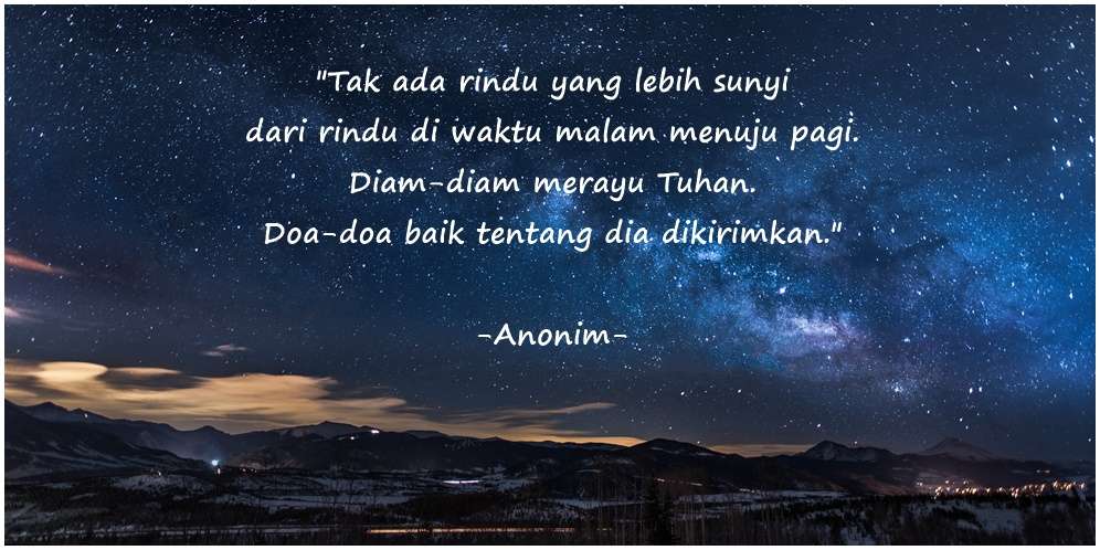 Kata-kata Bulan untuk Malam yang Sepi
