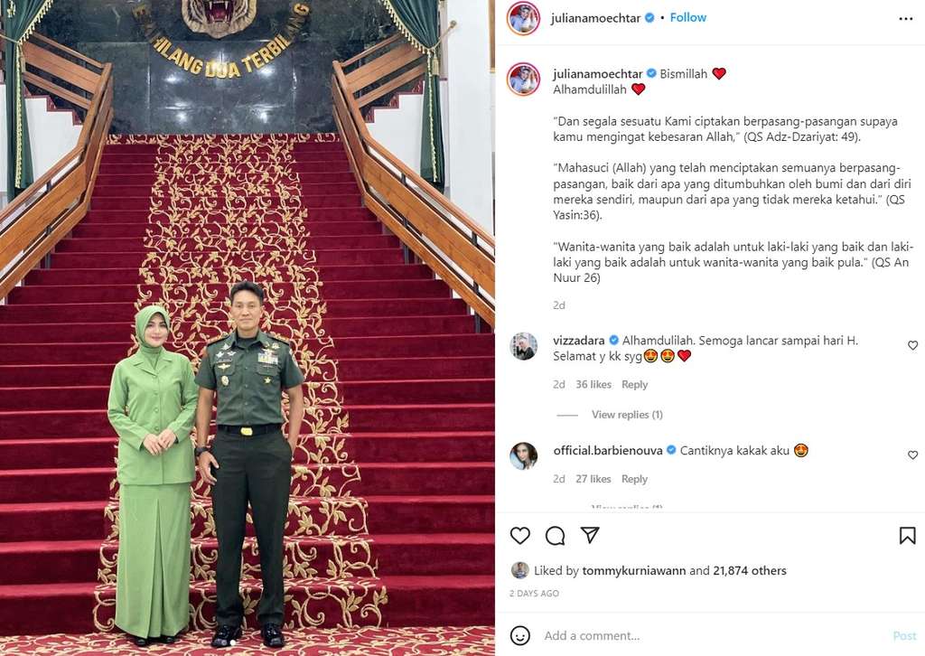 Juliana Moechtar dan calon suami