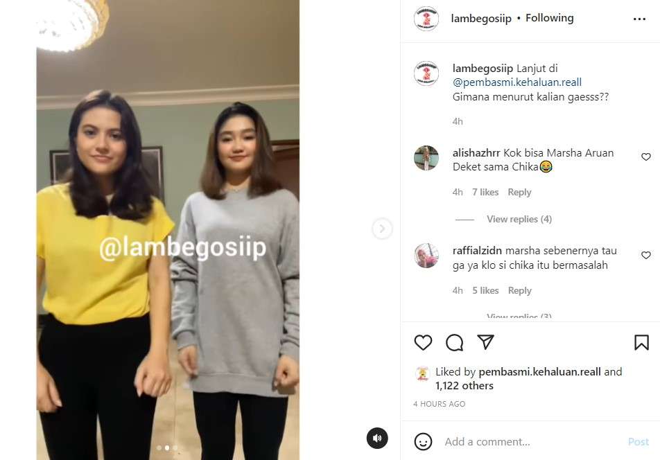 Marsha Aruan dan Chandrika Chika