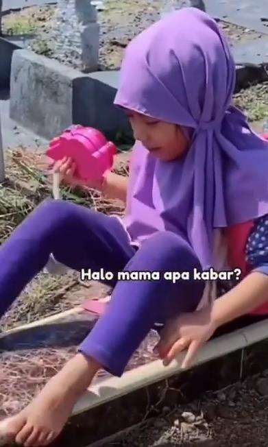 Cerita sedih bocah kangen ibu yang meninggal dunia.
