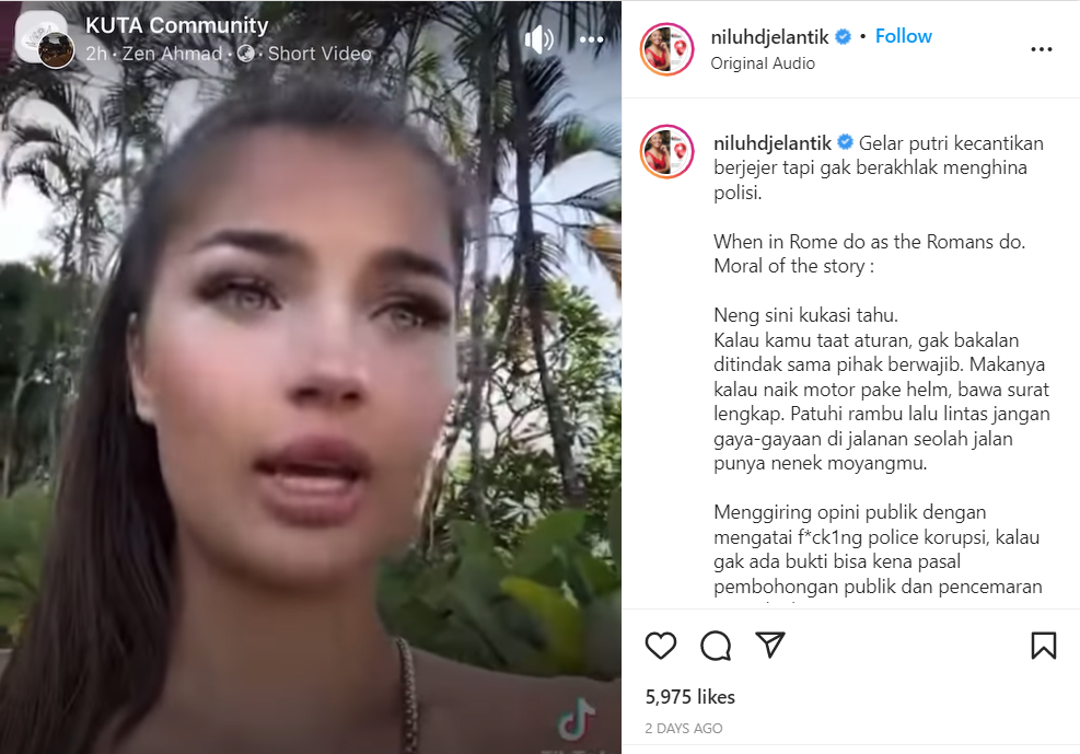 Bule Estonia hina polisi Bali