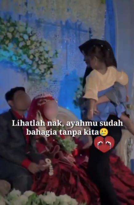 Bocah kecil lihat ayahnya nikah lagi.