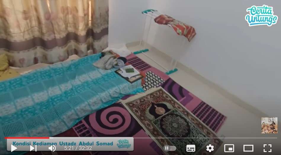 Kamar sederhana ustaz Somad Kamar sederhana ustaz Somad