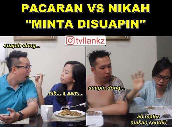 Realita saat masih pacaran vs setelah menikah.