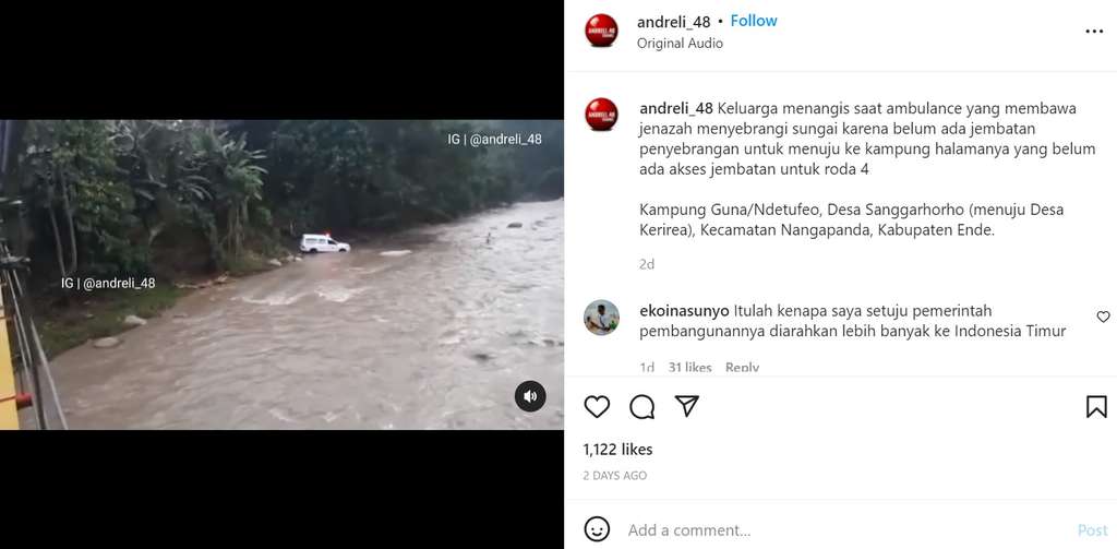 Ambulans sebrangi sungai